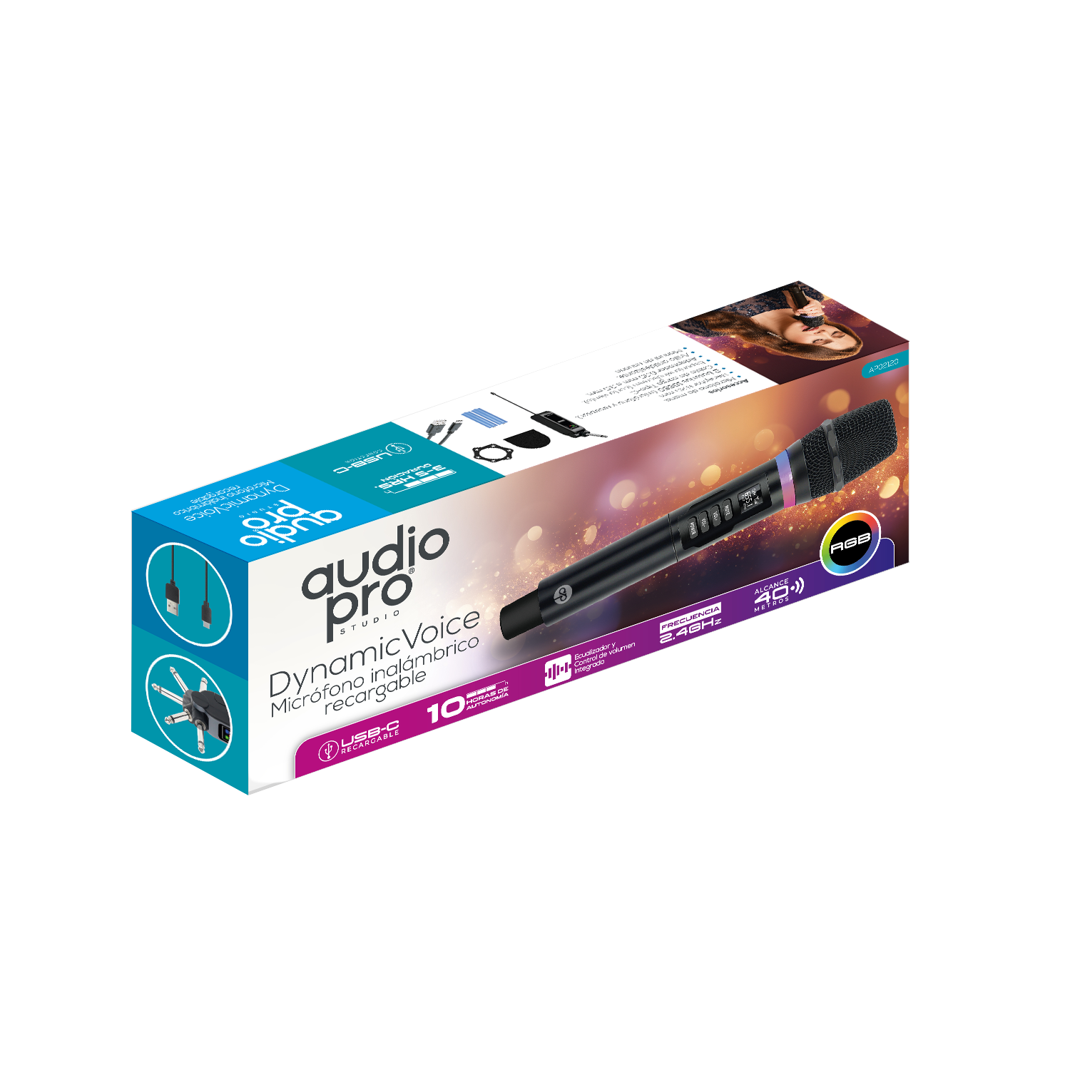 Micrófono Inalámbrico DynamicVoice AudioPro Micrófono Inalámbrico DynamicVoice AudioPro