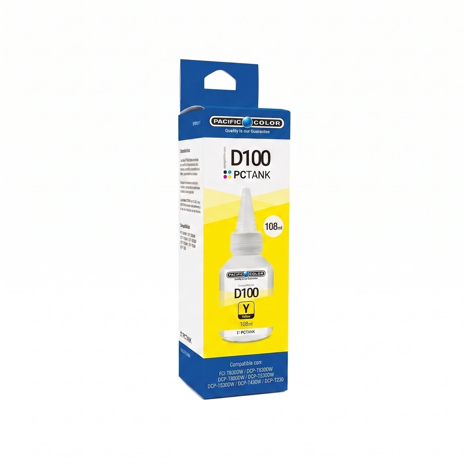 Botella de Tinta Pacific Color BTBRD100 Y Botella de Tinta Pacific Color BTBRD100 Y