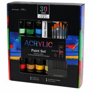 Set Pintura Acrílica Giorgione AC-35 · 24 Colores 36 ml + 6 Pinceles