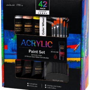 Set Pintura Acrílica Giorgione AC-35 · 36 Colores 36 ml + 6 Pinceles