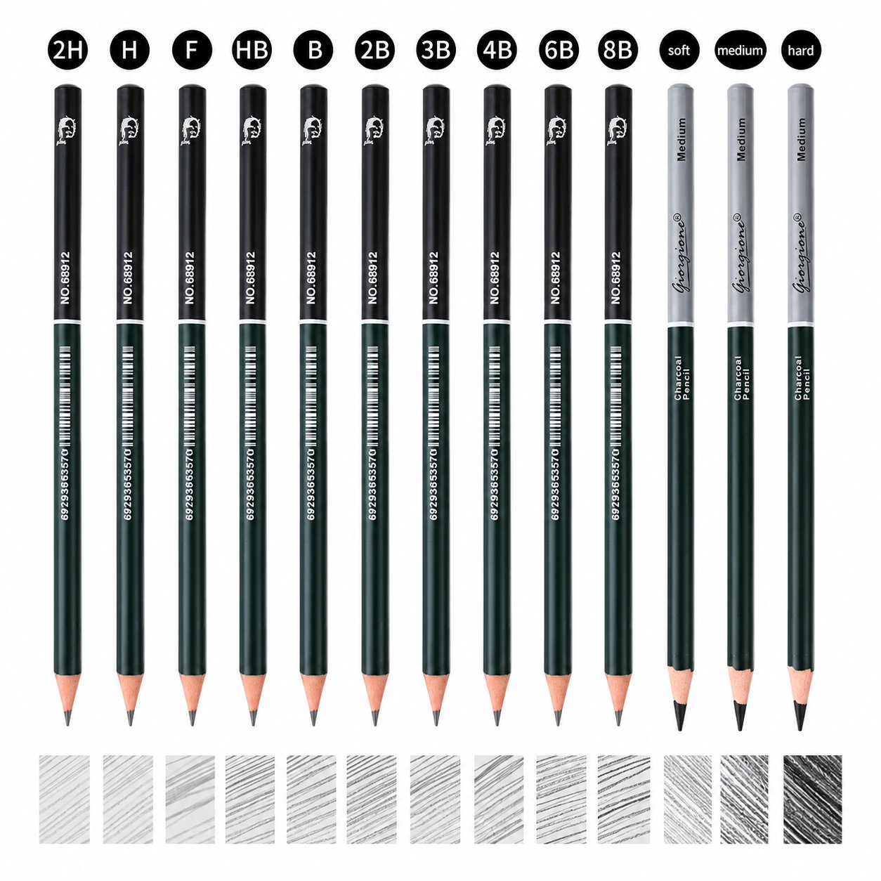 Set 12 Lápices de Boceto Giorgione Sketching-Art G-121208 en Caja Metálica Set 12 Lápices de Boceto Giorgione Sketching-Art G-121208 en Caja Metálica - Imagen 7
