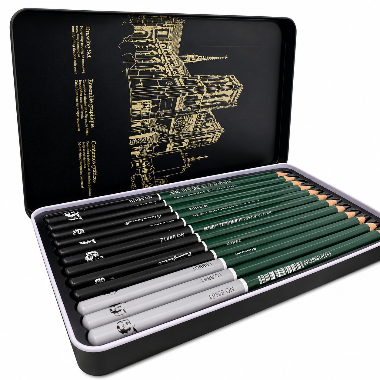 Set 12 Lápices de Boceto Giorgione Sketching-Art G-121208 en Caja Metálica Set 12 Lápices de Boceto Giorgione Sketching-Art G-121208 en Caja Metálica - Imagen 2