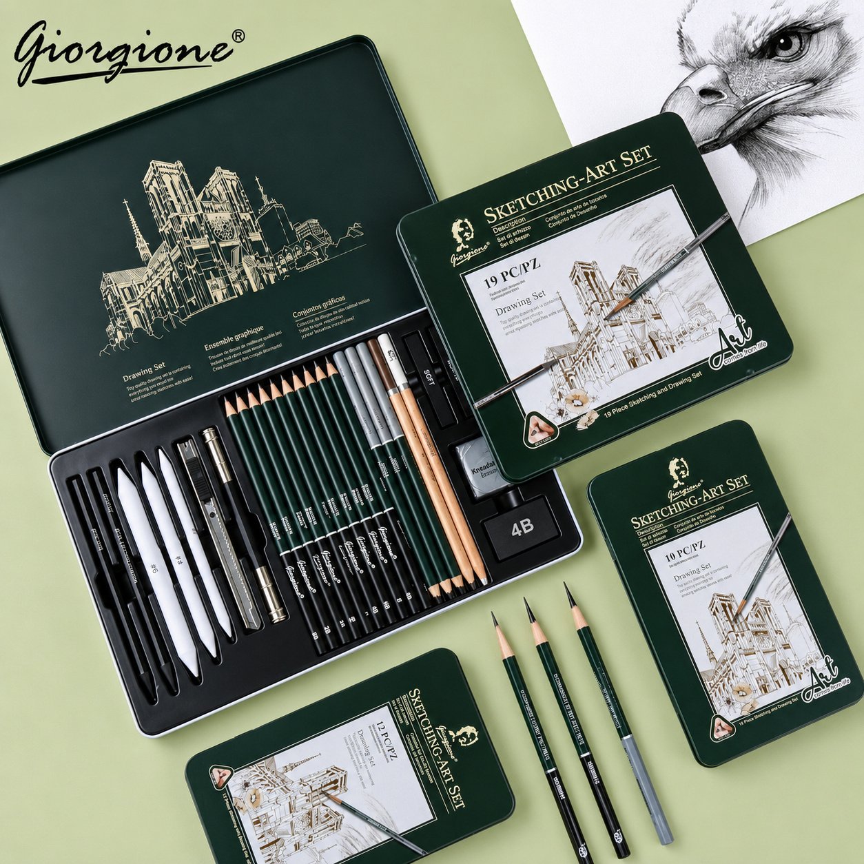 Set 12 Lápices de Boceto Giorgione Sketching-Art G-121208 en Caja Metálica Set 12 Lápices de Boceto Giorgione Sketching-Art G-121208 en Caja Metálica - Imagen 5