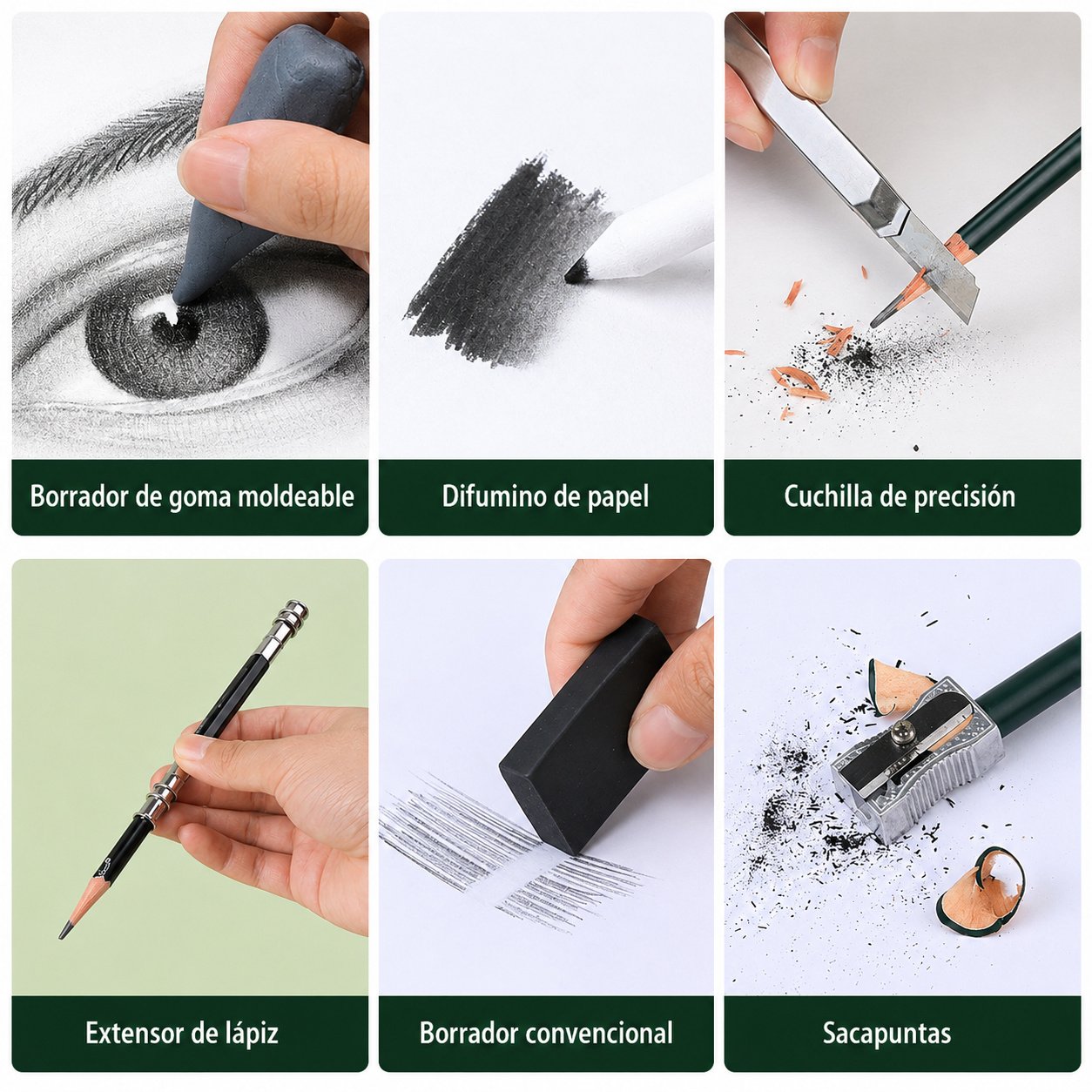 Set 19 Lápices y Herramientas de Boceto Giorgione Sketching-Art G-191908 Set 19 Lápices y Herramientas de Boceto Giorgione Sketching-Art G-191908 - Imagen 3