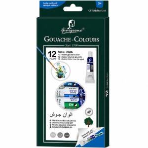 Set 12 Pinturas Gouache Giorgione G-7028 · 12 x 12 ml Certificación AP