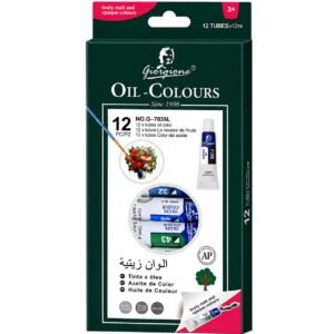 Set 12 Pinturas al Óleo Giorgione G-7038 · 12 x 12 ml Certificación AP