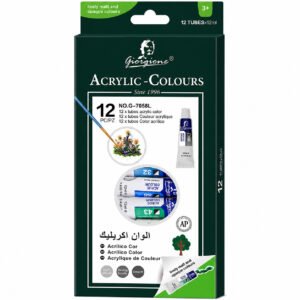 Set 12 Pinturas Acrílicas Giorgione G-7058 · 12 x 12 ml Certificación AP
