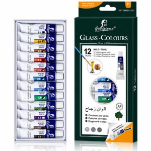 Set 12 Pinturas para Vidrio Giorgione G-7068 · 12 x 12 ml Certificación AP