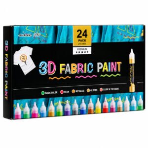 Set 24 Pinturas 3D para Tela Giorgione G-FR · 24 x 30 ml