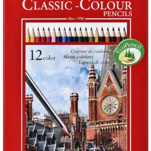 Set 12 Lápices de Color Clásicos Giorgione Classic-Colour en Caja Metálica