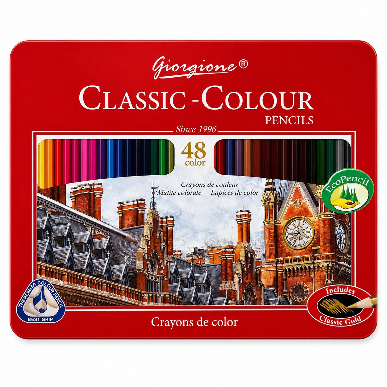 Set 48 Lápices de Color Clásicos Giorgione Classic-Colour en Caja Metálica Set 48 Lápices de Color Clásicos Giorgione Classic-Colour en Caja Metálica