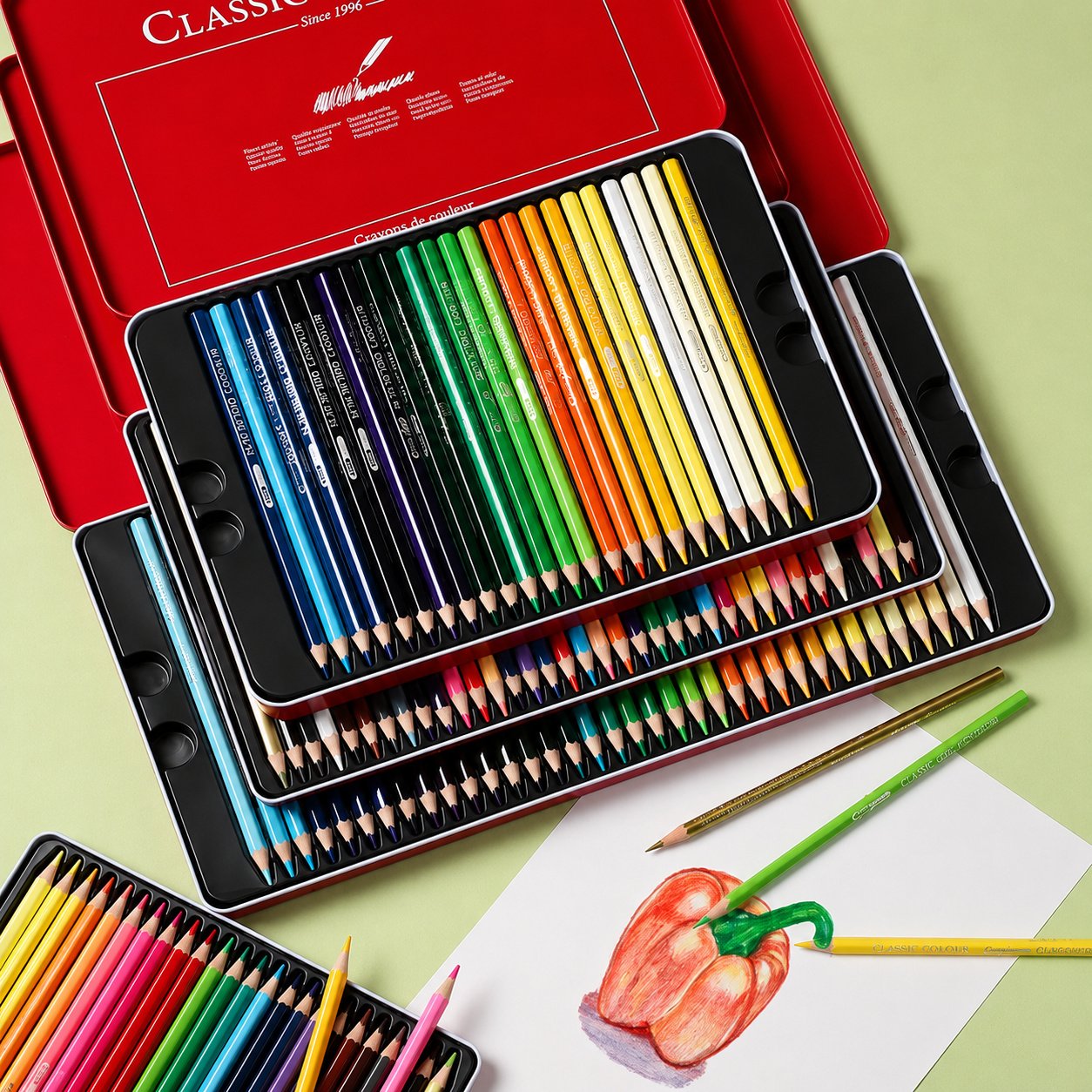 Set 48 Lápices de Color Clásicos Giorgione Classic-Colour en Caja Metálica Set 48 Lápices de Color Clásicos Giorgione Classic-Colour en Caja Metálica - Imagen 2