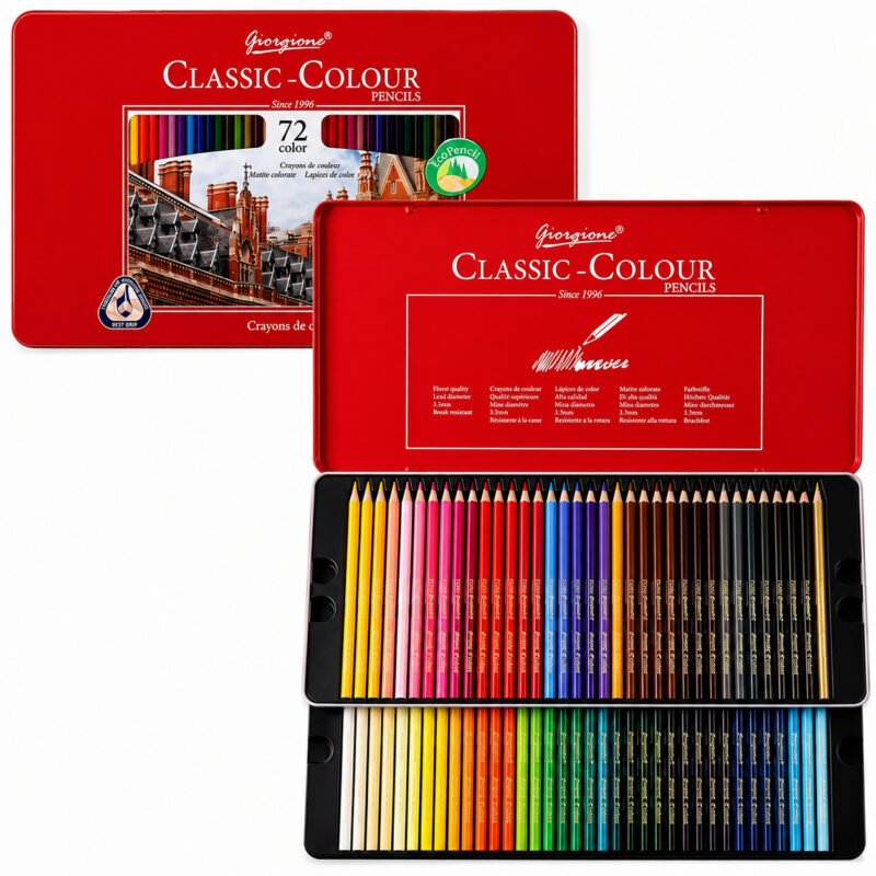 Set 72 Lápices de Color Clásicos Giorgione Classic-Colour en Caja Metálica — vista 3