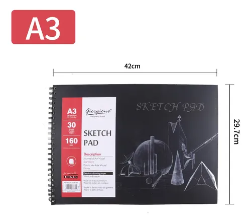 Sketch Pad Giorgione G-SK30 A3 Horizontal 160 g · 30 Hojas Espiral Sketch Pad Giorgione G-SK30 A3 Horizontal 160 g · 30 Hojas Espiral - Imagen 3