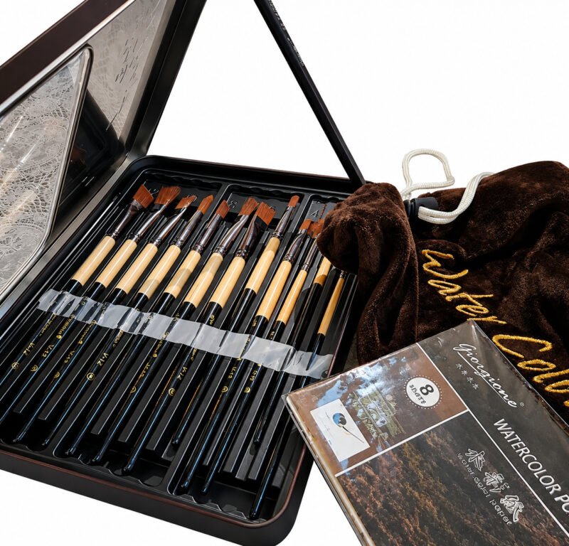Set 12 Pinceles Mixtos Giorgione G-V12 Artist Brush Collection con Bolsa de Terciopelo — vista 2