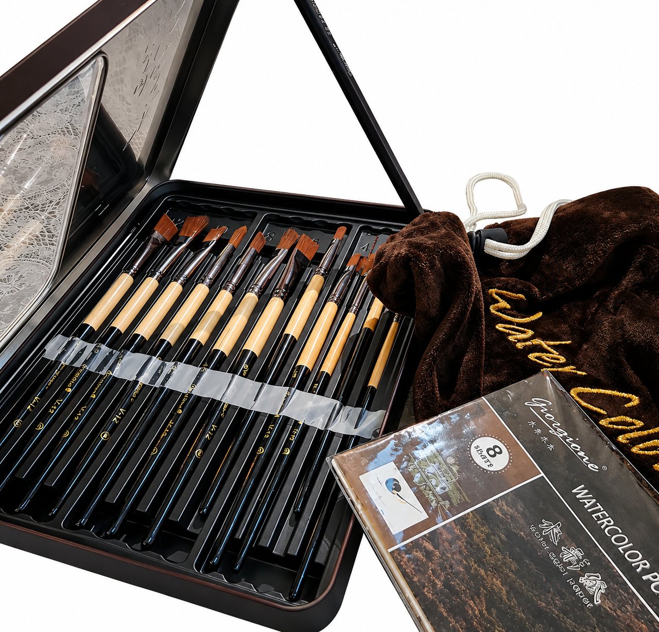 Set 12 Pinceles Mixtos Giorgione G-V12 Artist Brush Collection con Bolsa de Terciopelo Set 12 Pinceles Mixtos Giorgione G-V12 Artist Brush Collection con Bolsa de Terciopelo - Imagen 2