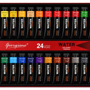 Set 24 Acuarelas en Tubo Giorgione G-WC2401 · 24 Colores 12 ml