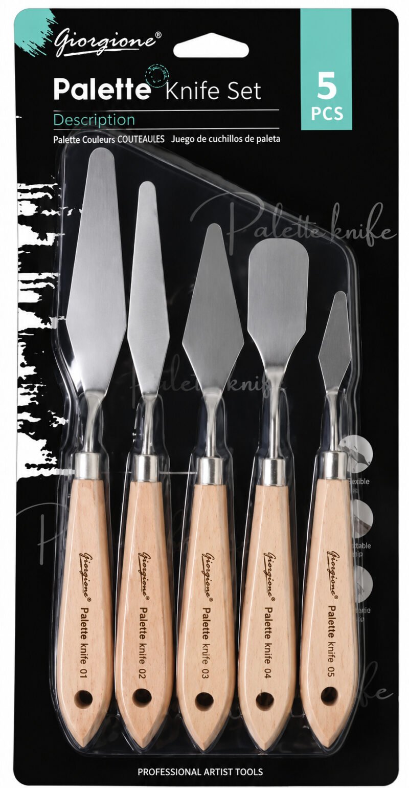 Set 5 Espátulas de Paleta Giorgione G-WD Mango de Madera