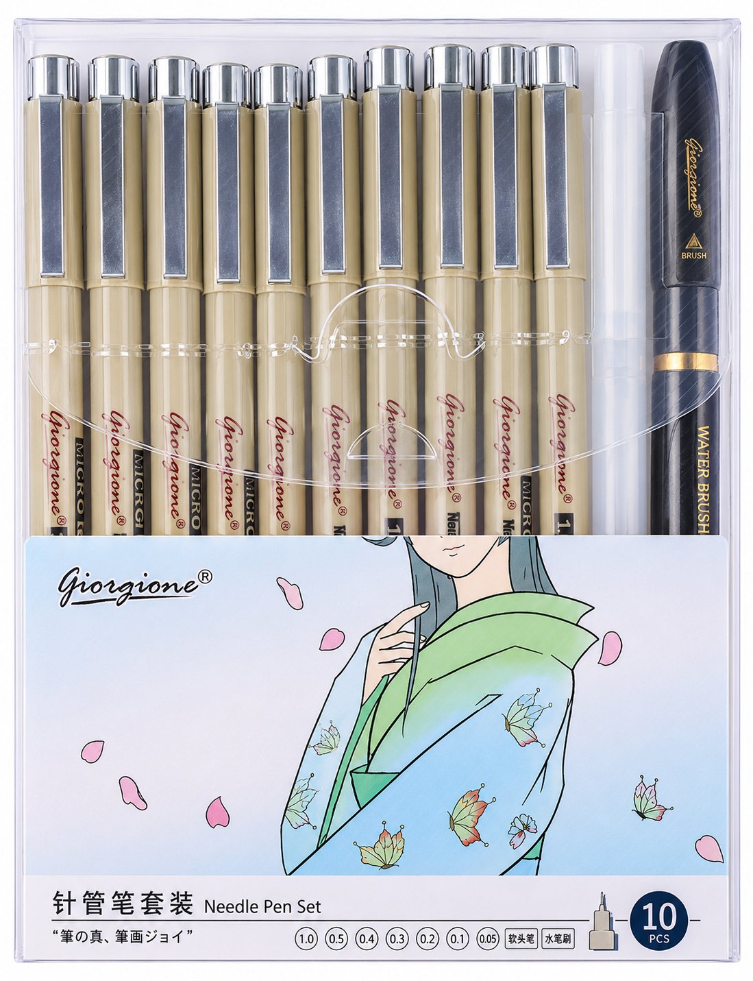 Set de 10 Tiralíneas y Pinceles Giorgione ZG010 Set de 10 Tiralíneas y Pinceles Giorgione ZG010