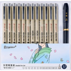Set de 12 Tiralíneas y Pinceles Giorgione ZG012