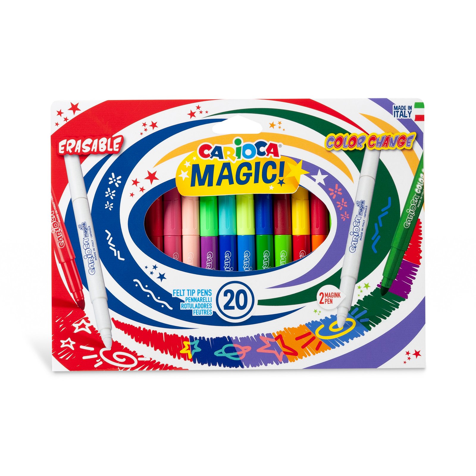 Plumones Carioca Magic Markers 20 Unidades · Borrable y Color Change Plumones Carioca Magic Markers 20 Unidades · Borrable y Color Change