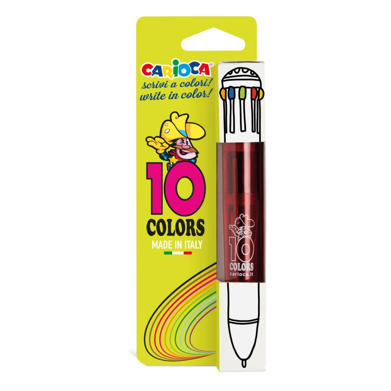Bolígrafo Carioca 10 Colores en Un Solo Cuerpo