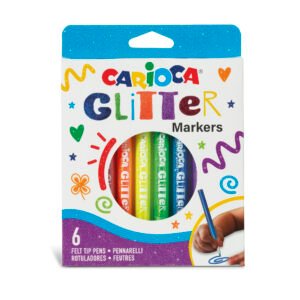 Marcadores con Glitter Carioca 6 Unidades