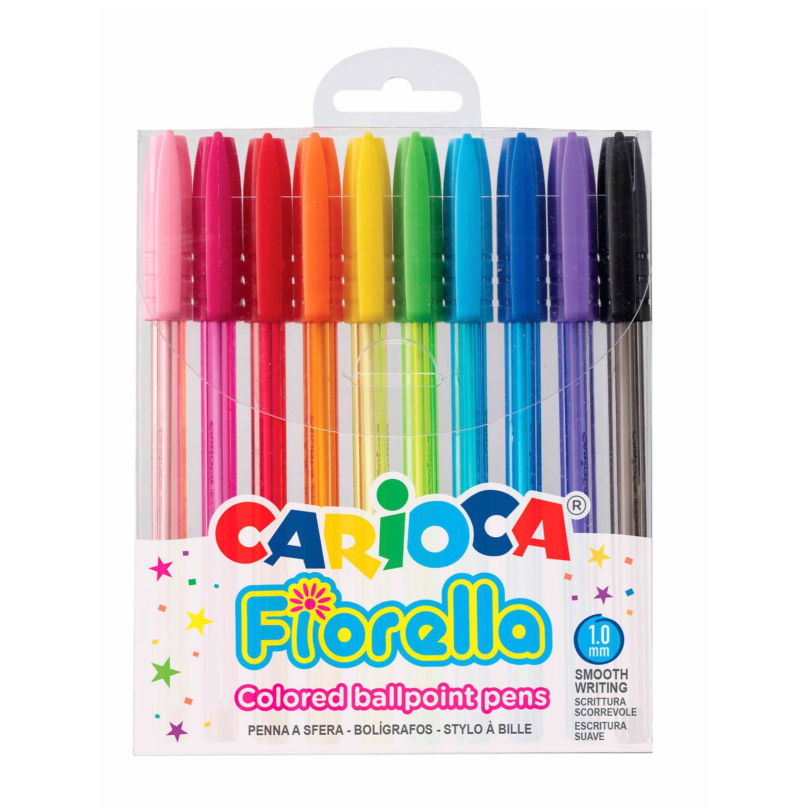 Bolígrafos Carioca Fiorella 10 Unidades Colores Surtidos Bolígrafos Carioca Fiorella 10 Unidades Colores Surtidos