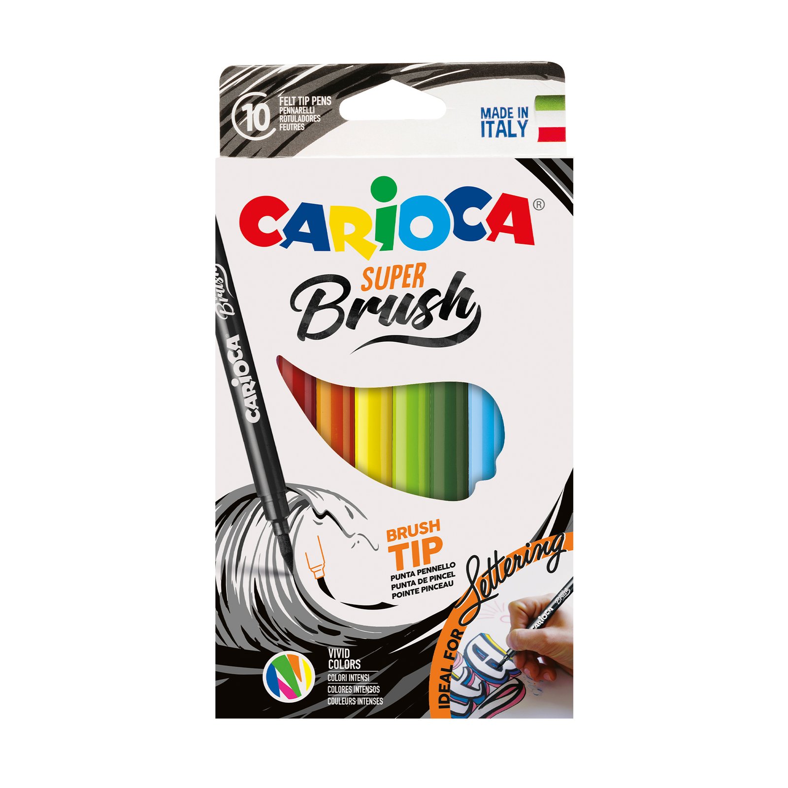 Plumones Carioca Super Brush 10 Unidades Punta Pincel Plumones Carioca Super Brush 10 Unidades Punta Pincel