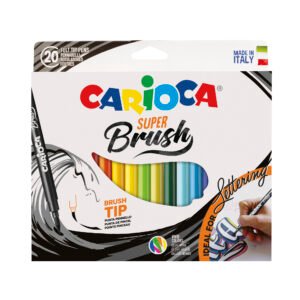 Plumones Carioca Super Brush 20 Unidades Punta Pincel