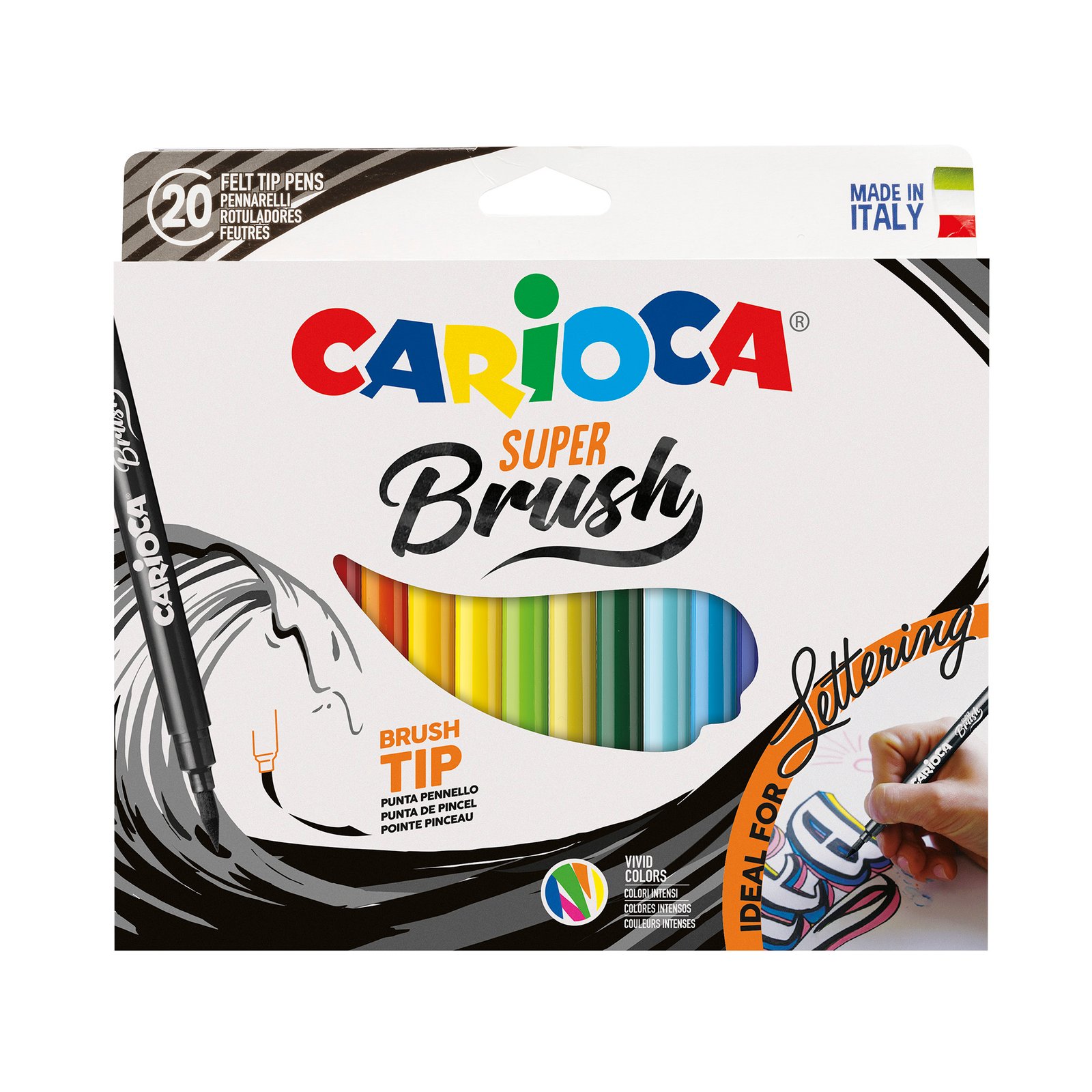 Plumones Carioca Super Brush 20 Unidades Punta Pincel Plumones Carioca Super Brush 20 Unidades Punta Pincel