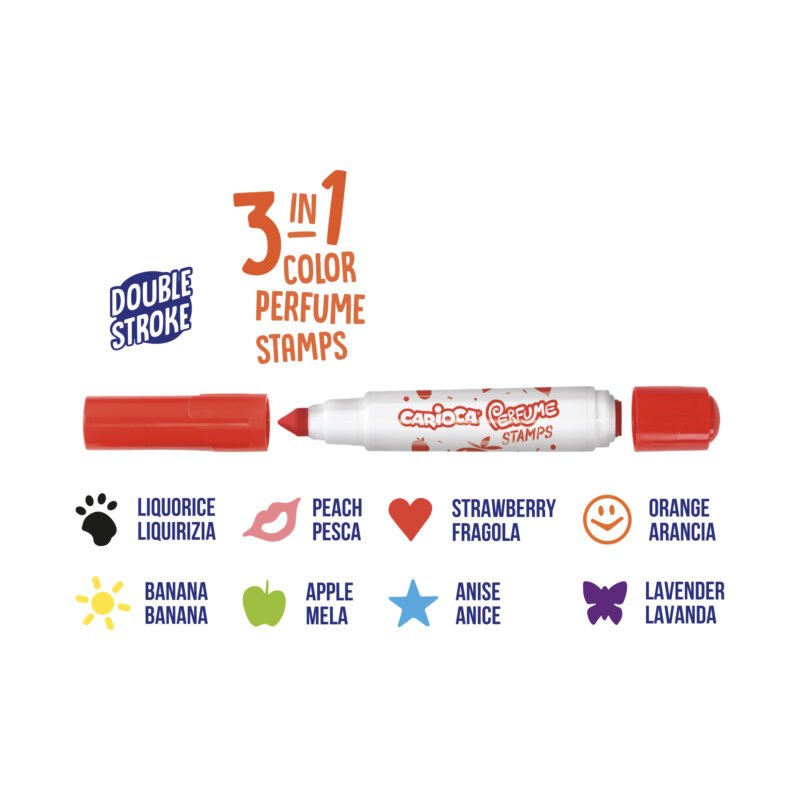 Plumones Perfumados Carioca Perfume Stamps 8 Unidades 3 en 1 con Sello — vista 2
