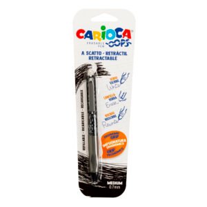 Bolígrafo Borrable Retráctil Carioca Oops Negro 0,7 mm