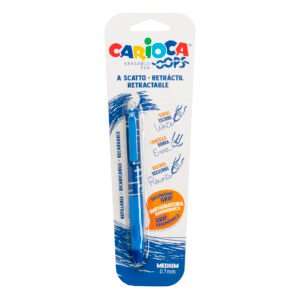 Bolígrafo Borrable Retráctil Carioca Oops Azul 0,7 mm