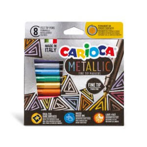 Marcadores Metálicos Carioca Finemarker 8 Unidades Punta Fina
