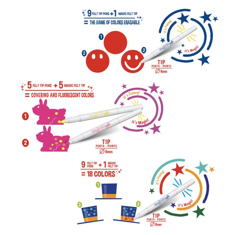 Plumones Carioca Magic Markers 30 Unidades Special Set · 3 Efectos — vista 3