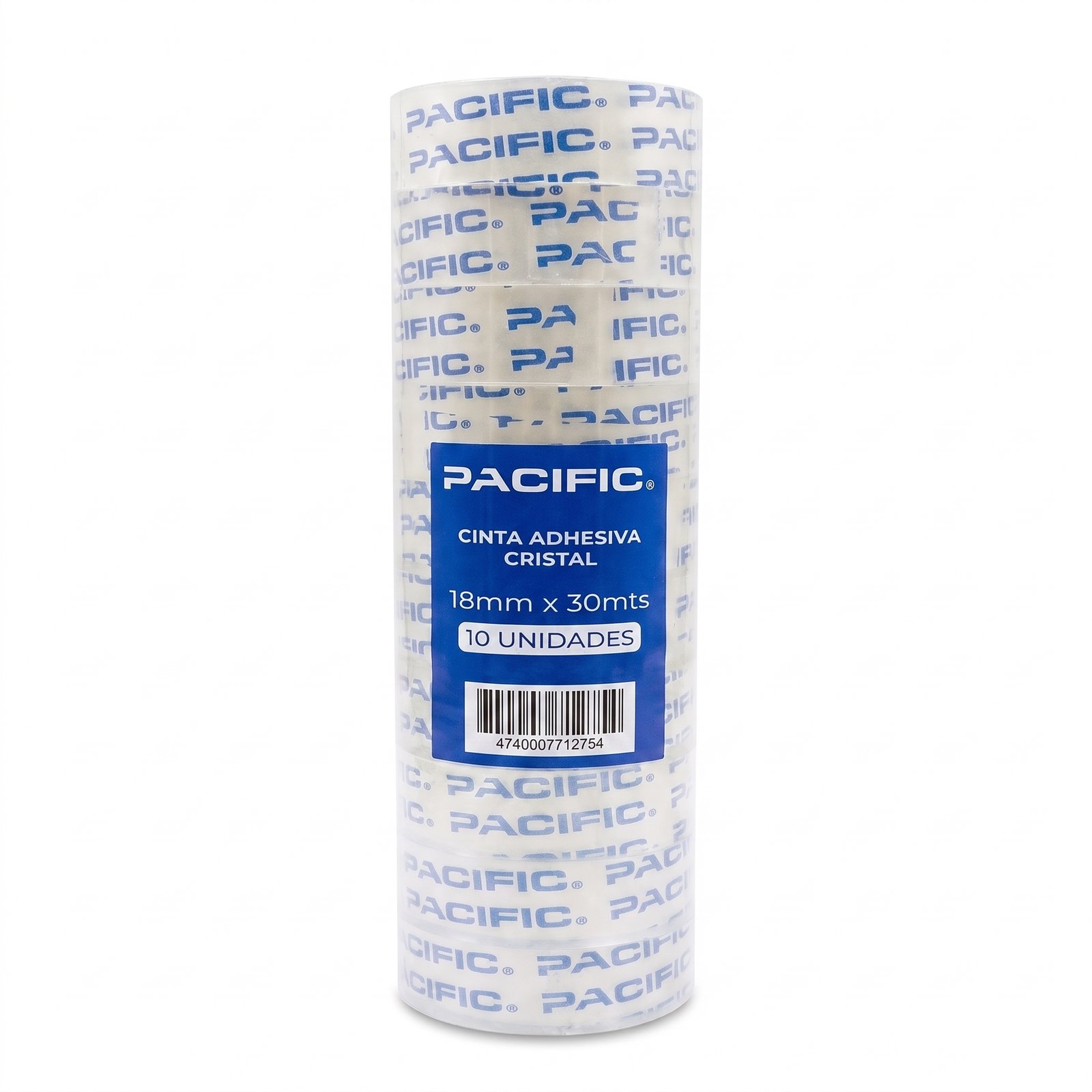 Pack 10 Cintas Adhesivas Cristal Pacific 18 mm x 30 m Pack 10 Cintas Adhesivas Cristal Pacific 18 mm x 30 m