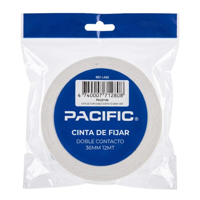 Cinta Doble Faz Pacific 36 mm x 12 m – Doble Contacto