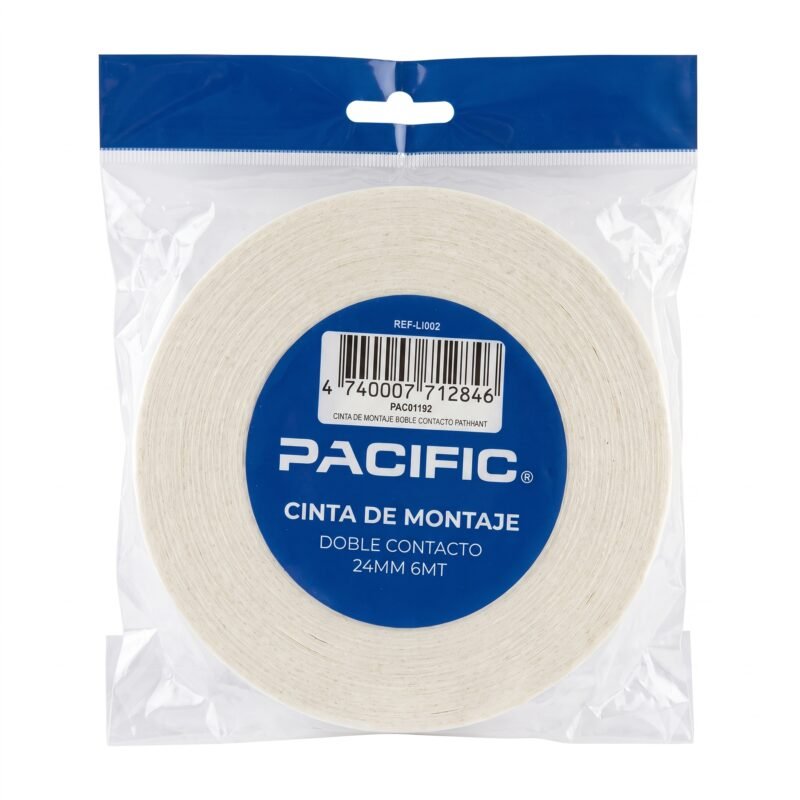 Cinta de Montaje Doble Faz Pacific 24 mm x 6 m – Espuma