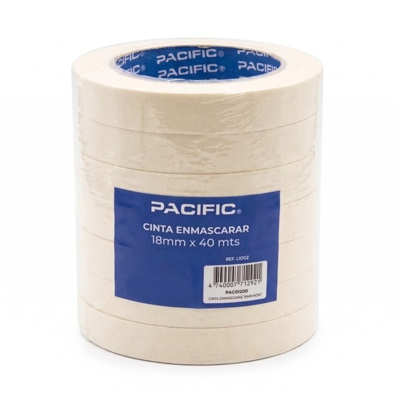 Pack 7 Cintas de Enmascarar Pacific 18 mm x 40 m – Masking Tape