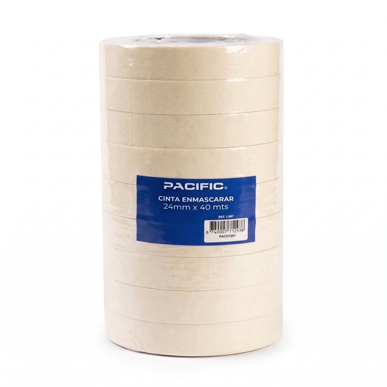 Pack 10 Cintas de Enmascarar Pacific 24 mm x 40 m – Masking Tape Pack 10 Cintas de Enmascarar Pacific 24 mm x 40 m – Masking Tape