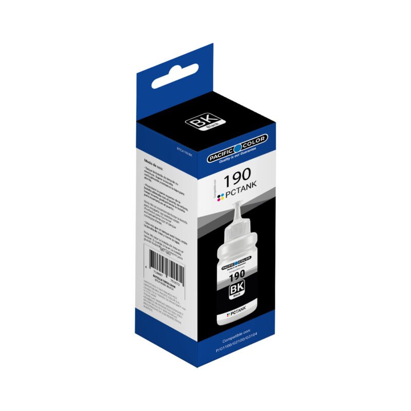 Botella de Tinta Pacific Color GI-190 / 190 para Canon MegaTank Negra