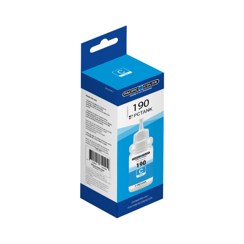 Botella de Tinta Pacific Color GI-190 / 190 para Canon MegaTank Cian