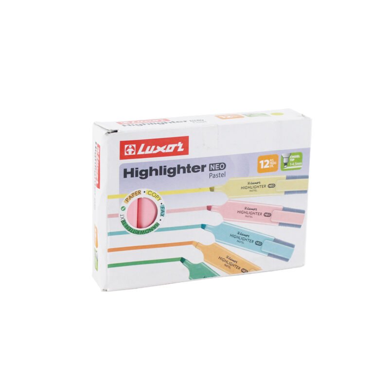 Destacador Luxor Pasteliter Pastel Rosado Caja 12 Unidades — vista 2