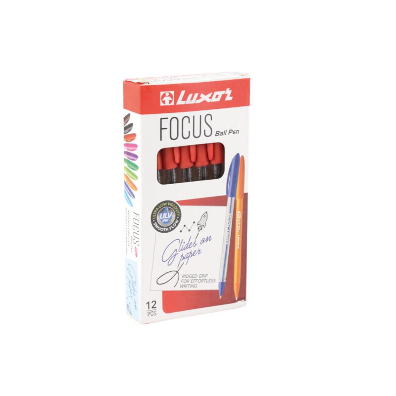 Bolígrafo Luxor Focus Tinta Roja Caja 12 Unidades — vista 2