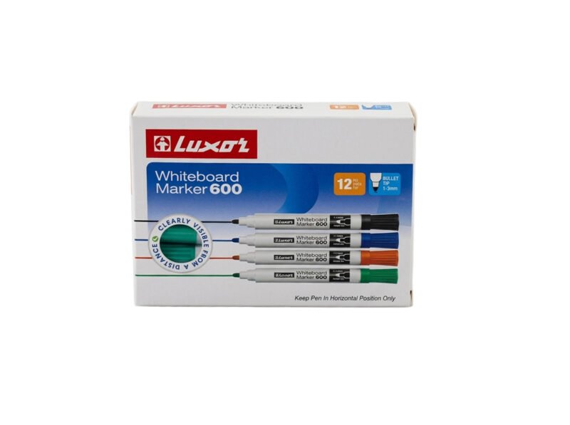 Marcador Luxor para Pizarra Blanca Punta Biselada Verde Caja 12 Unidades
