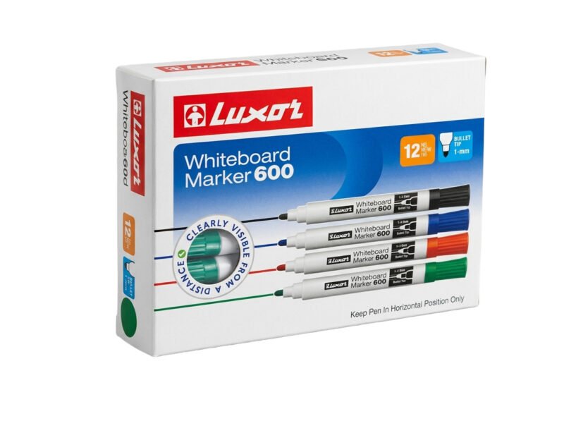 Marcador Luxor para Pizarra Blanca Punta Biselada Verde Caja 12 Unidades — vista 3