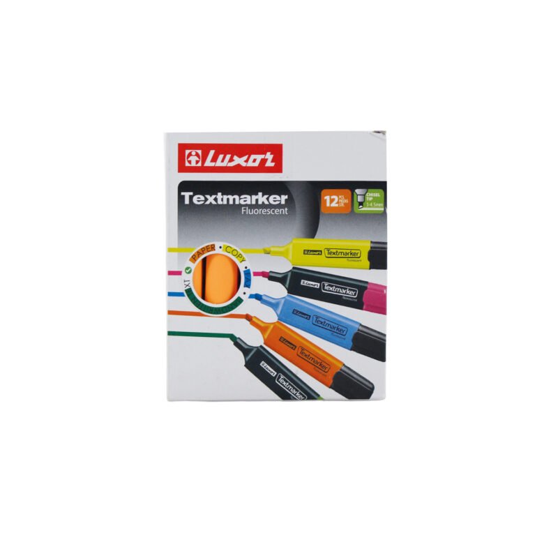 Destacador Luxor Textmarker Fluorescente Naranjo Caja 12 Unidades