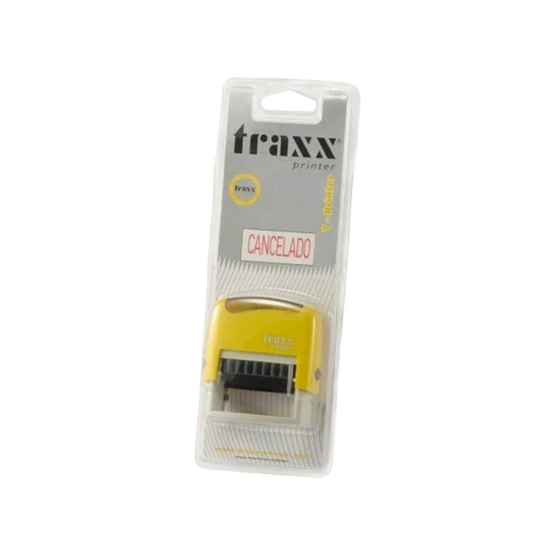 Timbre Autoentintado Traxx 1009 "Cancelado" Rojo