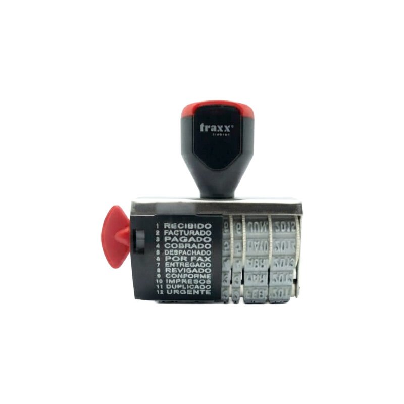 Timbre Fechador Manual Traxx 2217-T1 con 12 Textos en Español